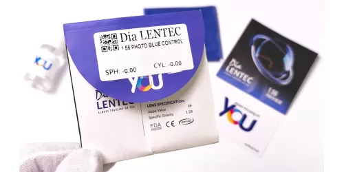 عدسی بلوکنترل فتوکرومیک کره ای لنتک Lentec PhotoBlue 1.56