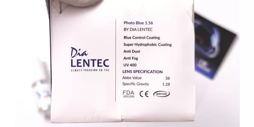 عدسی بلوکنترل فتوکرومیک کره ای لنتک Lentec PhotoBlue 1.56