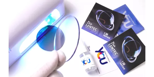 عدسی بلوکنترل فتوکرومیک کره ای لنتک Lentec PhotoBlue 1.56