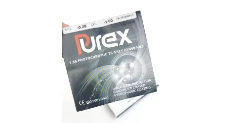عدسی فتوکرومیک آنتی رفلکس دودی پیورکس Purex Photochromic Grey 1.56