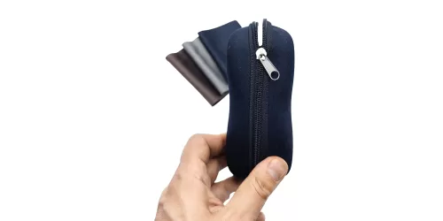 سه عدد دستمال + جلد زیپی بزرگ