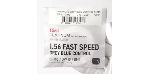 عدسی بلوکنترل فتوکرومیک کره ای آی اند جی I&G PhotoBlue 1.56 Gray