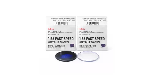 عدسی بلوکنترل فتوکرومیک کره ای آی اند جی I&G PhotoBlue 1.56 Gray