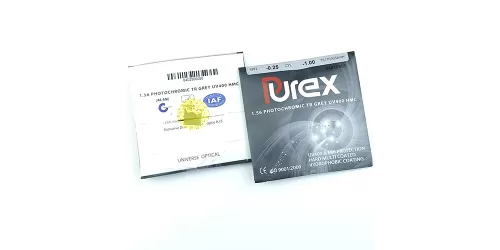عدسی فتوکرومیک آنتی رفلکس دودی پیورکس Purex Photochromic Grey 1.56