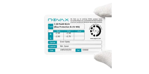 عدسی بلوکنترل نوواکس ترکیه Novax 1.58 Pixarblue